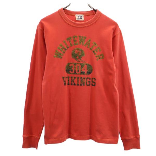 Whitesville ホワイツビル 日本製 東洋エンタープライズ 長袖 Tシャツ 38 オレンジ系 ロンT メンズ