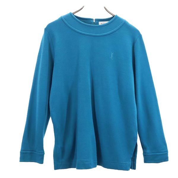 YVES SAINT LAURENT イヴサンローラン 長袖 カットソー M ブルー系 ロンT レディース