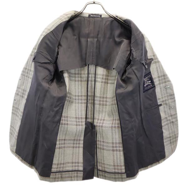 Burberrys バーバリーズ 90s オールド ウール チェック柄 テーラードジャケット 165-90-78 グレー系 メンズ
