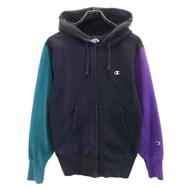 Champion チャンピオン REVERSE WEAVE リバースウィーブ ジップパーカー S ブラック系 裏起毛 メンズ