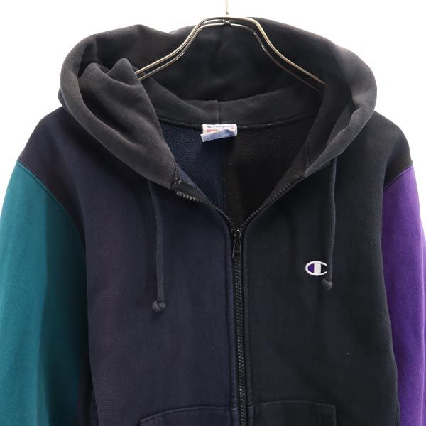 Champion チャンピオン REVERSE WEAVE リバースウィーブ ジップパーカー S ブラック系 裏起毛 メンズ