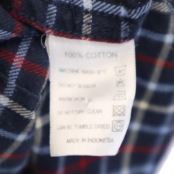 Barbour バブアー チェック 長袖 ボタンダウンシャツ USA M ネイビー系 メンズ