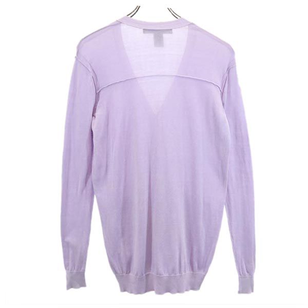 MARC BY MARC JACOBS マークバイマークジェイコブス シルクブレンド 長袖 ニット カーディガン XS パープル系 メンズ