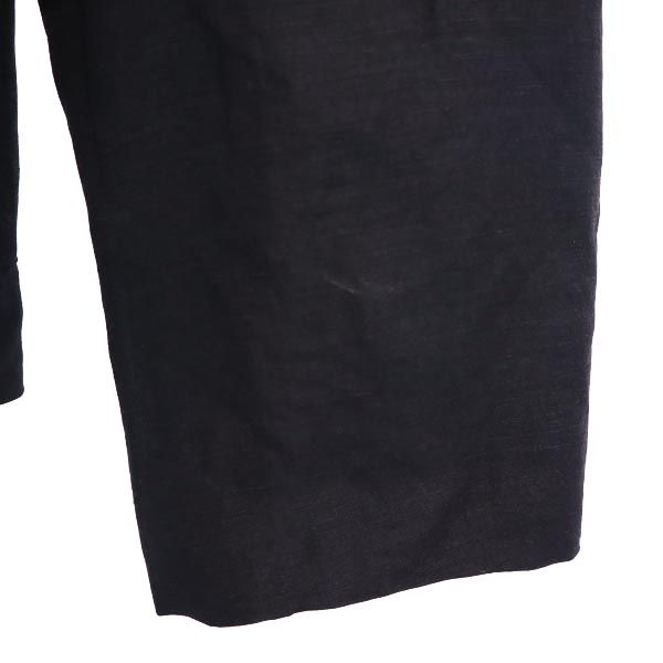 Emporio Armani エンポリオアルマーニ リネンブレンド ジャケット 44 ブラック レディース