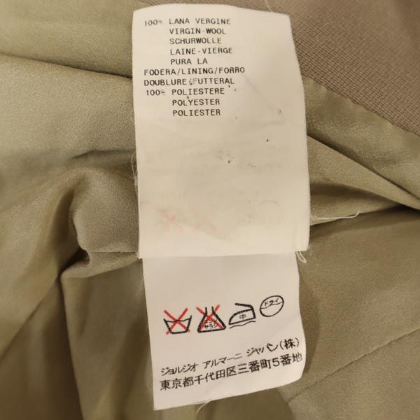 ARMANI COLLEZIONI アルマーニ コレツィオーニ イタリア製 テーラードジャケット 40 ベージュ レディース