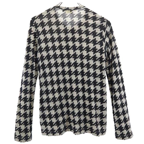 コムデギャルソン 2008年 日本製 千鳥格子柄 長袖 カーディガン S グレー COMME des GARCONS レディース