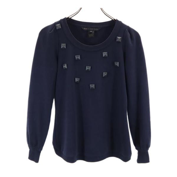 MARC BY MARC JACOBS マークバイマークジェイコブス 長袖 デザイン カットソー XS ネイビー系 レディース