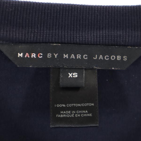 MARC BY MARC JACOBS マークバイマークジェイコブス 長袖 デザイン カットソー XS ネイビー系 レディース
