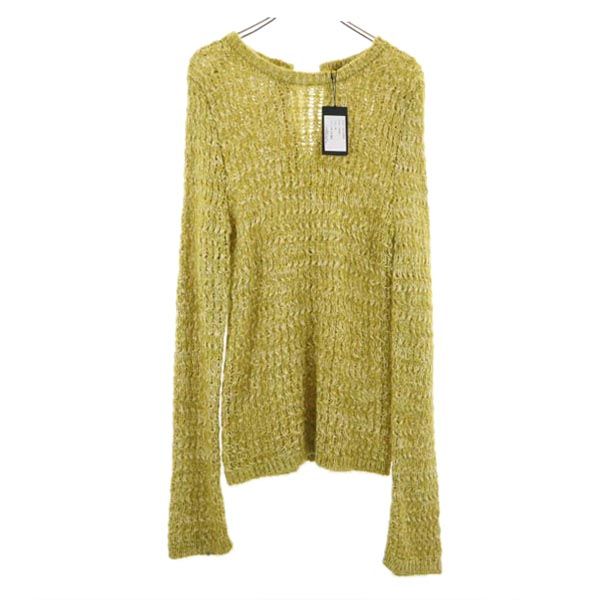 未使用 muller ミュラー ウールブレンド 長袖 デザインニット セーター 38 イエロー系 of yoshiokubo レディース