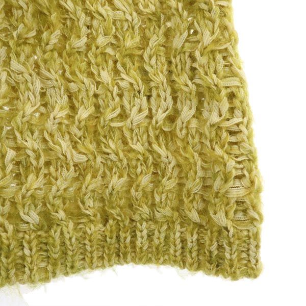 未使用 muller ミュラー ウールブレンド 長袖 デザインニット セーター 38 イエロー系 of yoshiokubo レディース