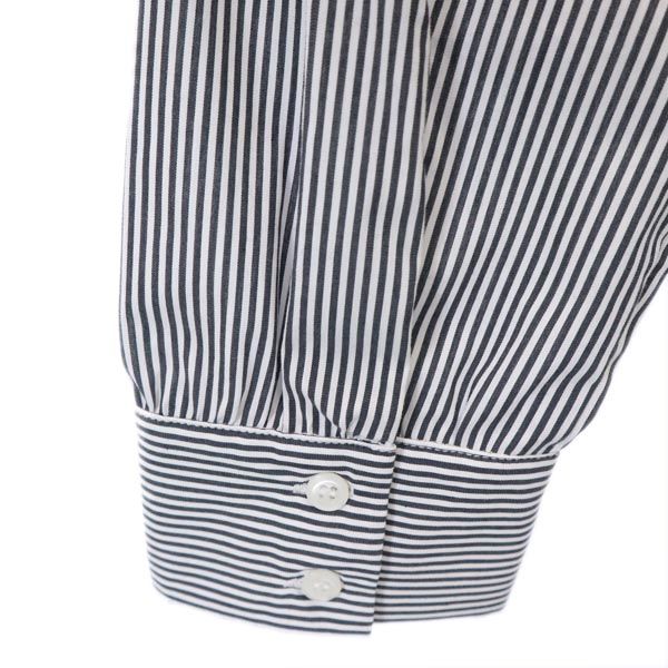 Be Blumarine ビーブルマリン ストライプ 長袖 シャツ USA8 ネイビー系 レディース