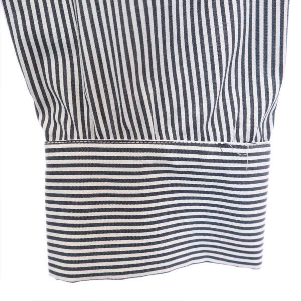 Be Blumarine ビーブルマリン ストライプ 長袖 シャツ USA8 ネイビー系 レディース