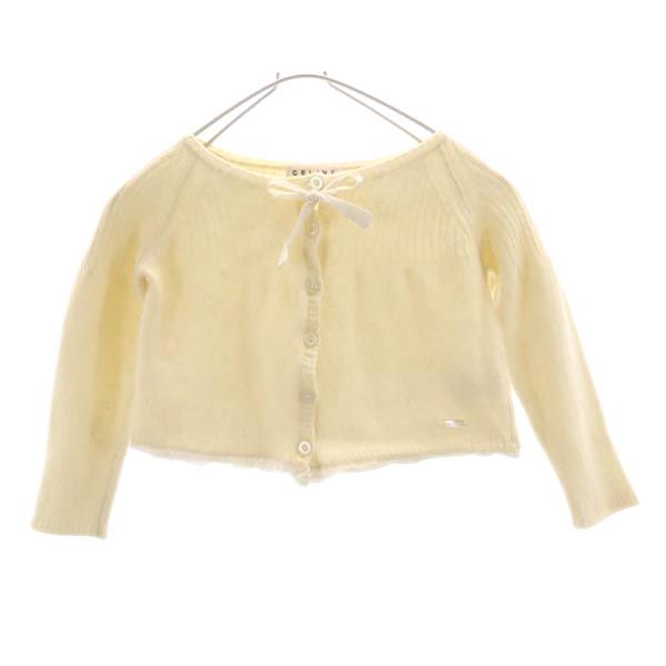 CELINE セリーヌ ウール 長袖 ニット カーディガン 90 アイボリー キッズ