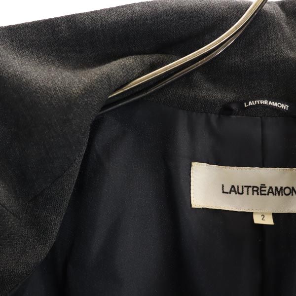 LAUTREAMONT ロートレアモン ウール テーラードジャケット 2 グレー レディース