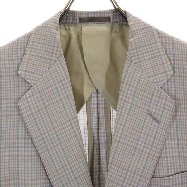 Burberrys バーバリーズ 90s オールド ウールブレンド チェック テーラードジャケット A5 グレー メンズ