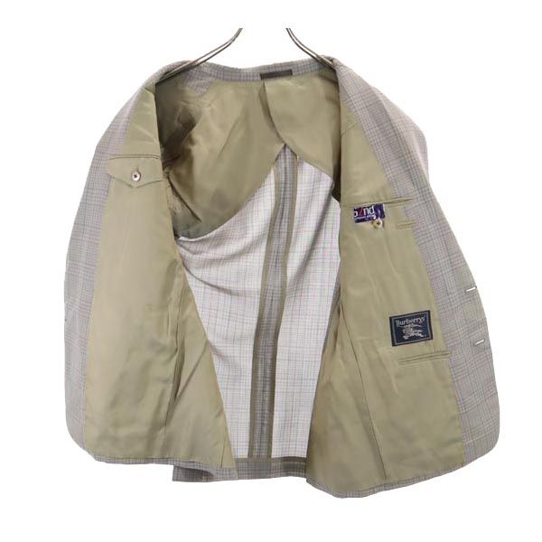 Burberrys バーバリーズ 90s オールド ウールブレンド チェック テーラードジャケット A5 グレー メンズ