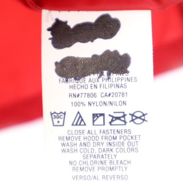 TOMMY JEANS トミージーンズ 90s オールド フラッグタグ ナイロンジャケット S レッド フード キッズ