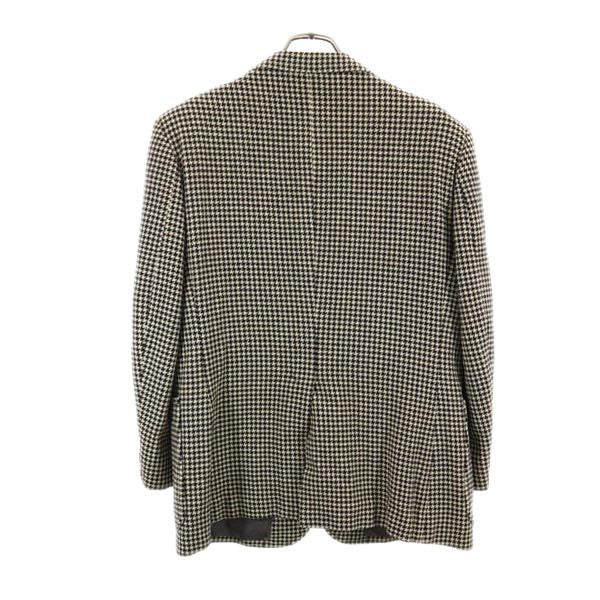Burberrys バーバリーズ 90s オールド ウール 千鳥格子 テーラードジャケット AB ブラック系 メンズ