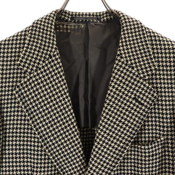 Burberrys バーバリーズ 90s オールド ウール 千鳥格子 テーラードジャケット AB ブラック系 メンズ