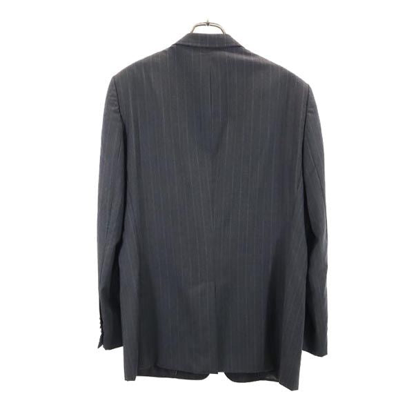 Emporio Armani エンポリオアルマーニ イタリア製 ウール ストライプ テーラードジャケット グレー系 メンズ