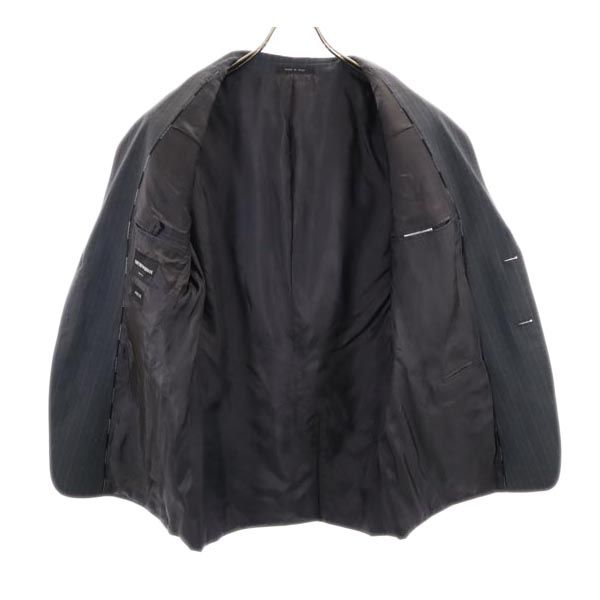Emporio Armani エンポリオアルマーニ イタリア製 ウール ストライプ テーラードジャケット グレー系 メンズ