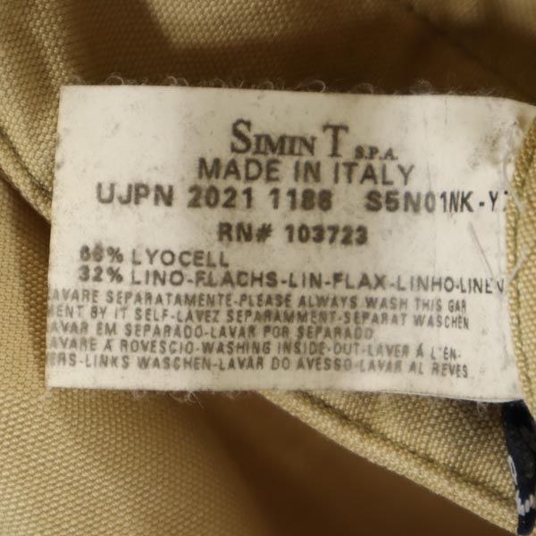 ARMANI JEANS アルマーニジーンズ イタリア製 リネンブレンド ジャケット 40 ベージュ レディース