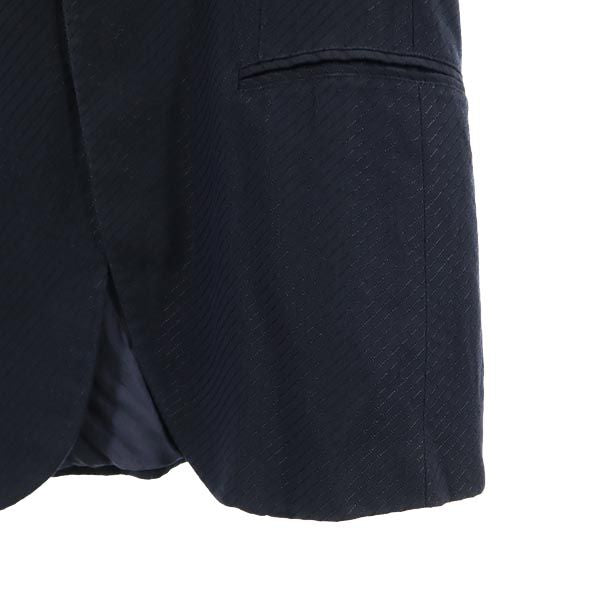 エンポリオアルマーニ イタリア製 総柄 テーラードジャケット ネイビー Emporio Armani メンズ