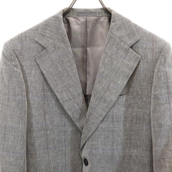 Burberrys バーバリーズ 90s オールド 三陽商会 日本製 リネンウールブレンド テーラードジャケット A4 グレー メンズ