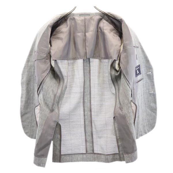 Burberrys バーバリーズ 90s オールド 三陽商会 日本製 リネンウールブレンド テーラードジャケット A4 グレー メンズ