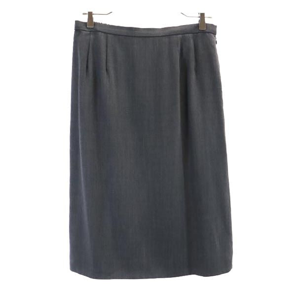 BURBERRY バーバリー 三陽商会 スカートスーツ 上下 セットアップ 15 グレー系 サイドジップ レディース