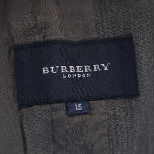 BURBERRY バーバリー 三陽商会 スカートスーツ 上下 セットアップ 15 グレー系 サイドジップ レディース