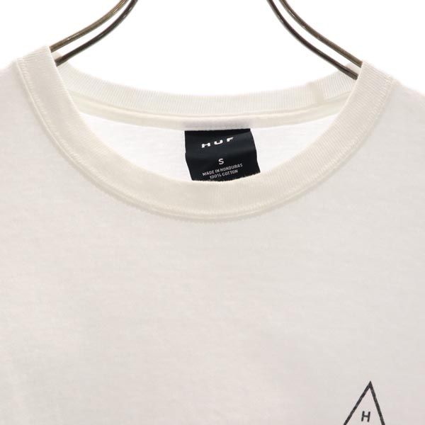 HUF ハフ バックプリント 長袖 Tシャツ S 白系 ロンT メンズ