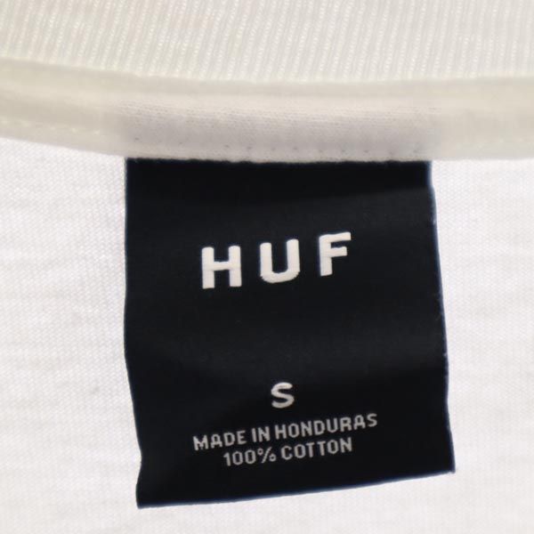 HUF ハフ バックプリント 長袖 Tシャツ S 白系 ロンT メンズ