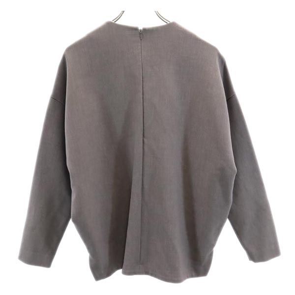 ENFOLD エンフォルド バックジップ シャツ 38 グレー レディース