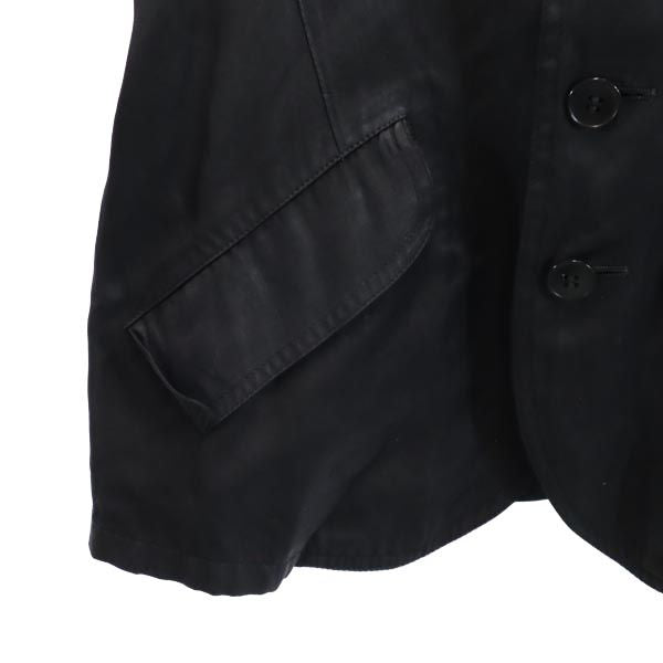 Y's ワイズ 日本製 リネンブレンド テーラードジャケット 2 黒 レディース