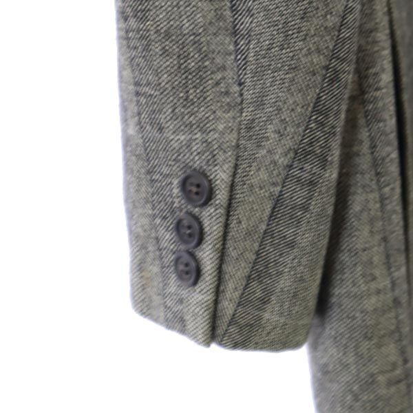 LANVIN ランバン ウール チェック柄 テーラードジャケット グレー メンズ