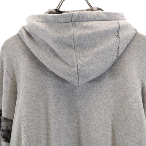 EMPORIO ARMANI×Daisuke Maki エンポリオ アルマーニ × ダイスケマキ 迷彩 長袖 スウェット ジップパーカー S グレー系 メンズ