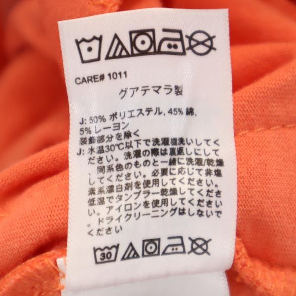 THE NORTH FACE ノースフェイス アウトドア 長袖 スウェットパーカー XS オレンジ系 裏起毛 レディース