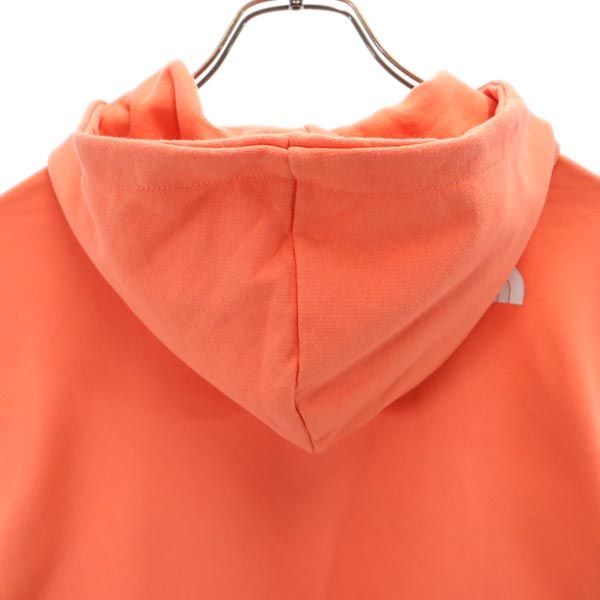 THE NORTH FACE ノースフェイス アウトドア 長袖 スウェットパーカー XS オレンジ系 裏起毛 レディース