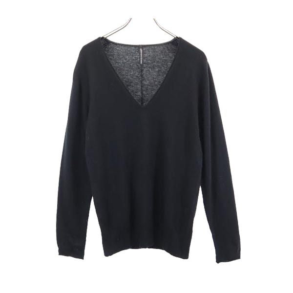 BLACKBARRETT by NEIL BARRETT ブラックバレットバイニールバレット 三陽商会 カシミヤブレンド 長袖 Vネック セーター 3 黒 ニット メンズ
