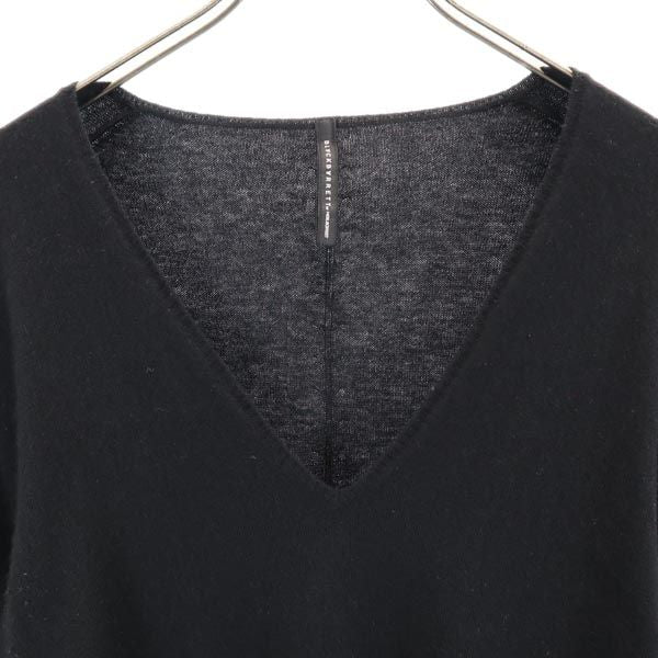 BLACKBARRETT by NEIL BARRETT ブラックバレットバイニールバレット 三陽商会 カシミヤブレンド 長袖 Vネック セーター 3 黒 ニット メンズ