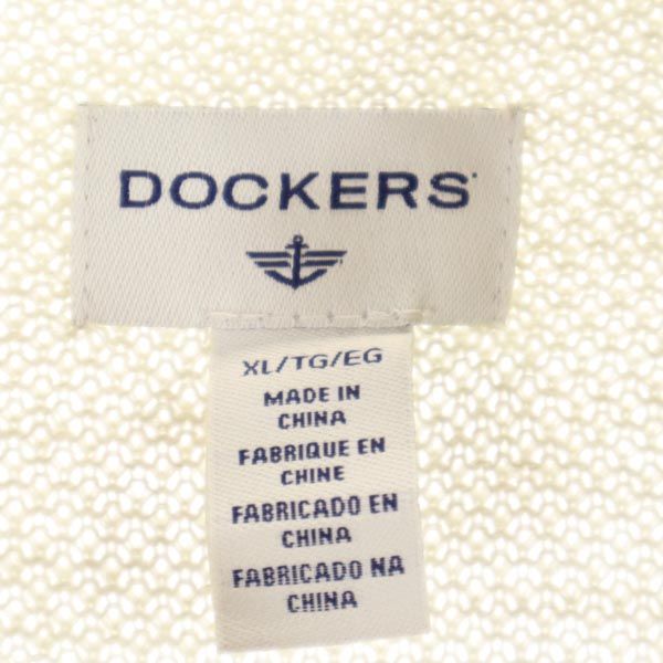 DOCKERS ドッカーズ 長袖 ハーフジップ セーター XL グレージュ系 ニット メンズ