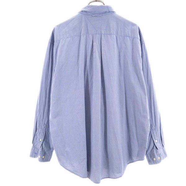 TOMMY HILFIGER トミーヒルフィガー チェック 長袖 シャツ L ブルー系 メンズ