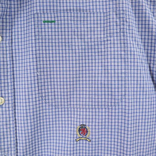 TOMMY HILFIGER トミーヒルフィガー チェック 長袖 シャツ L ブルー系 メンズ