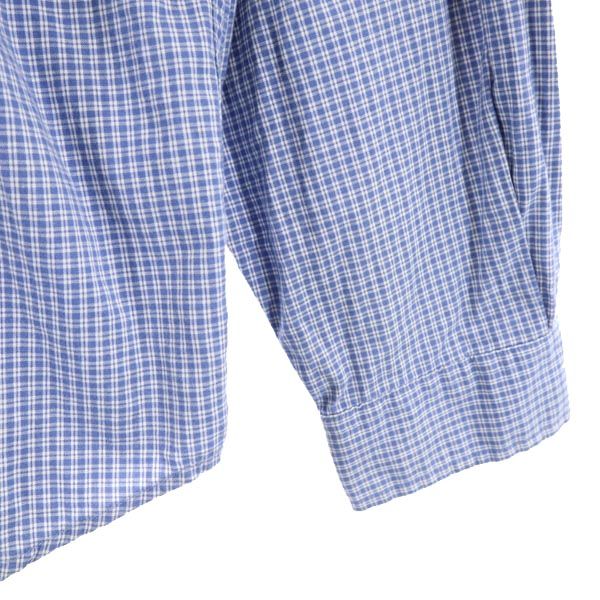 TOMMY HILFIGER トミーヒルフィガー チェック 長袖 シャツ L ブルー系 メンズ