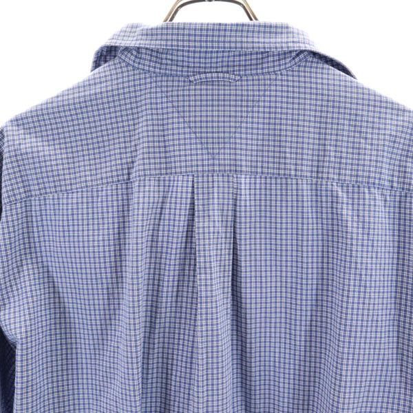 TOMMY HILFIGER トミーヒルフィガー チェック 長袖 シャツ L ブルー系 メンズ