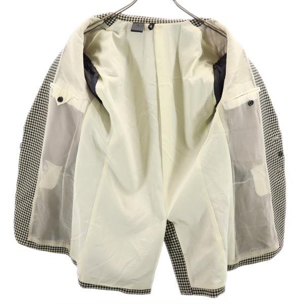 N.HOOLYWOOD エヌハリウッド ウール 千鳥格子 テーラードジャケット M ブラック×ベージュ メンズ