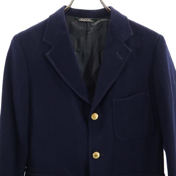 Polo by Ralph Lauren ポロバイラルフローレン 80s 緑タグ テーラードジャケット 18 ネイビー レディース