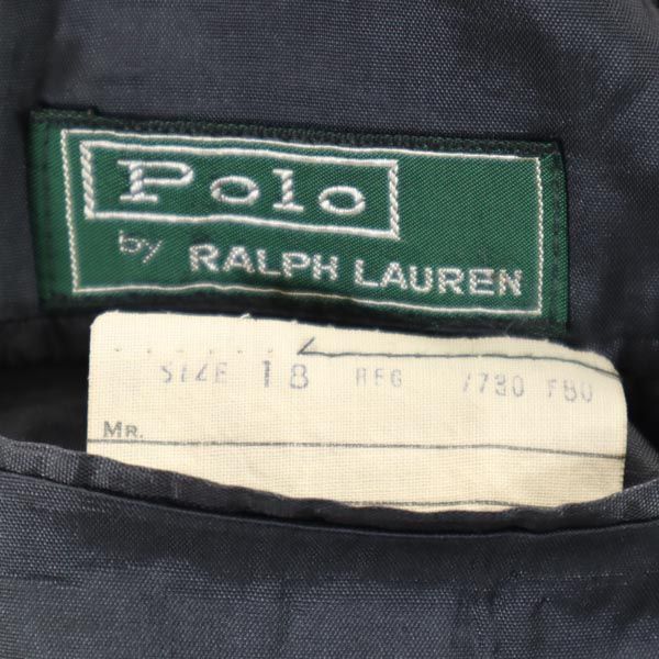 Polo by Ralph Lauren ポロバイラルフローレン 80s 緑タグ テーラードジャケット 18 ネイビー レディース