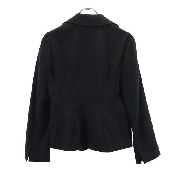 LANVIN ランバン 日本製 ウール テーラードジャケット 36 黒 レディース